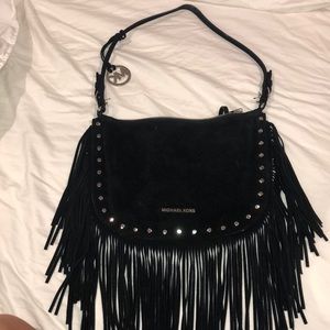Black fringe MK purse